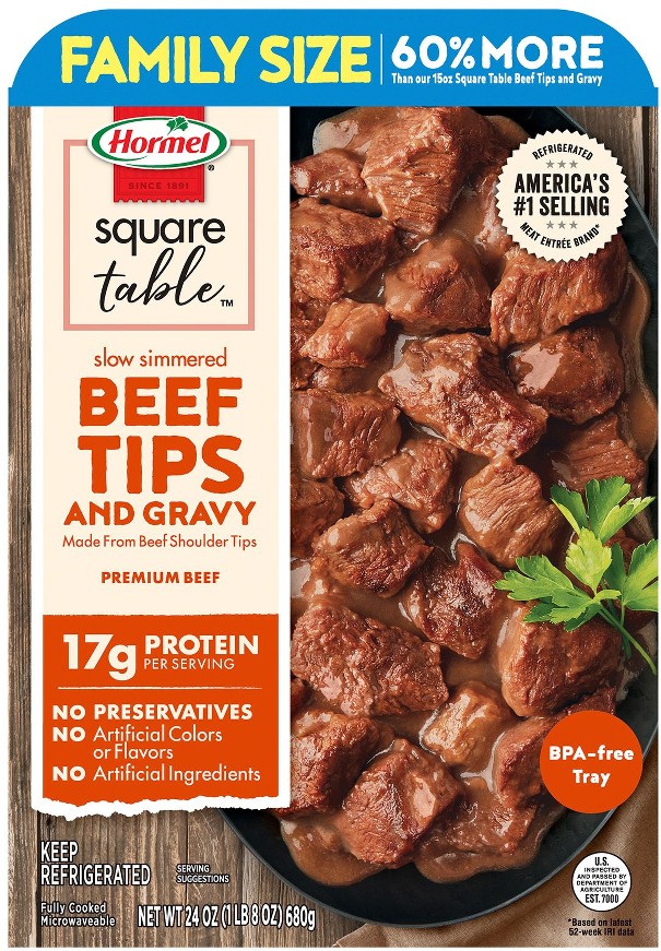 Family Size Slow Simmered Beef Tips & Gravy, 24 oz.