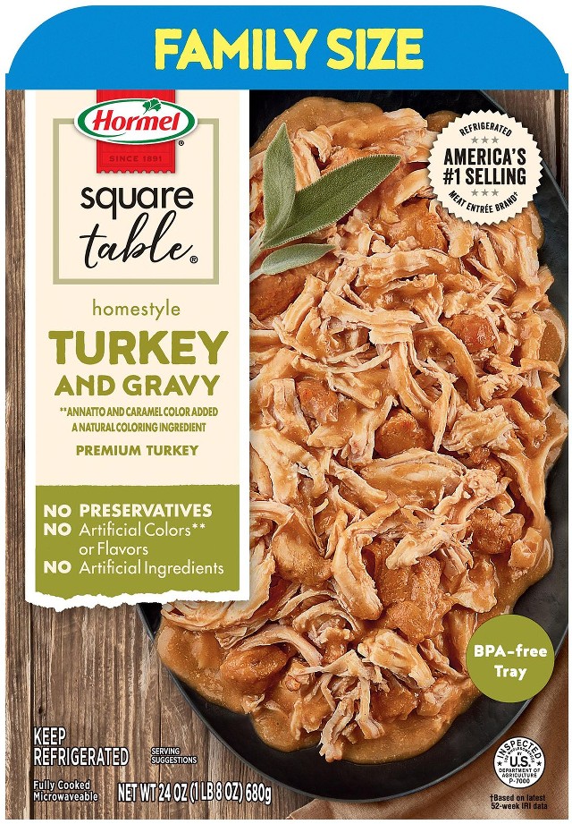 Square Table Family Size Turkey Breast With Gravy, Serves 6 People, 24 oz.
