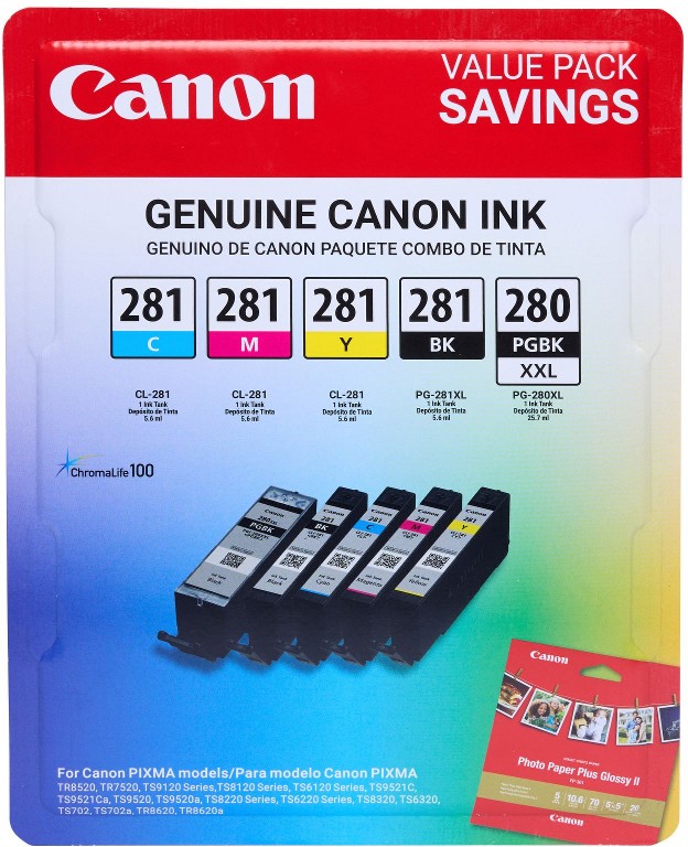 PGI280 and CLI281 Combo Ink Cartridges