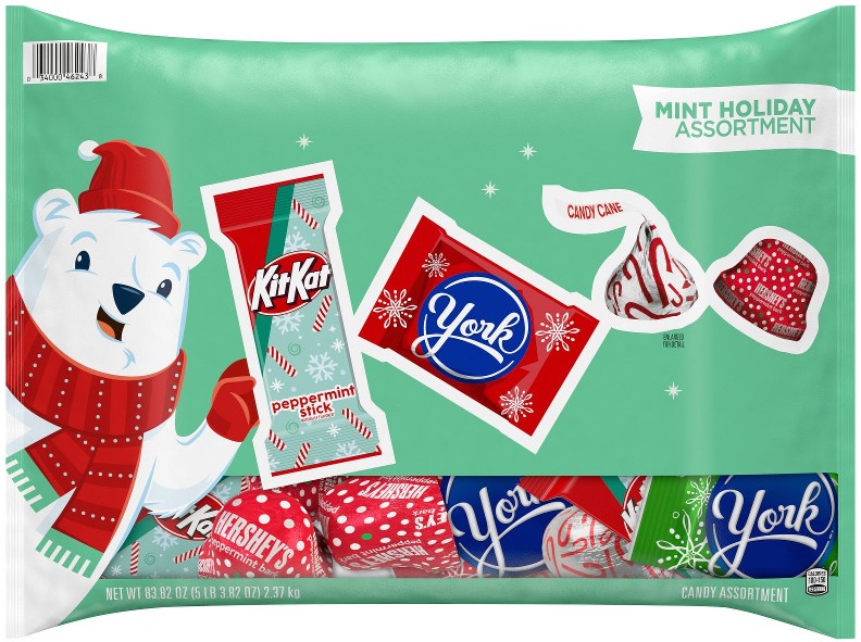 Assorted Mint Flavored, Christmas, Candy Bulk Bag, 83.82 oz.