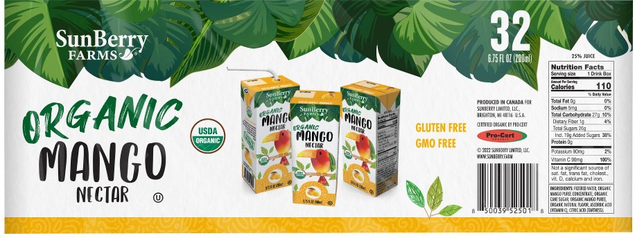 Organic Mango Nectar, 32 pk./6.75 oz.