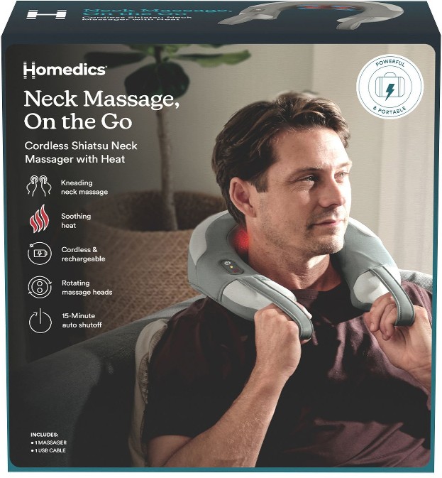 Shiatsu Rechargeable Neck Massager with Heat
