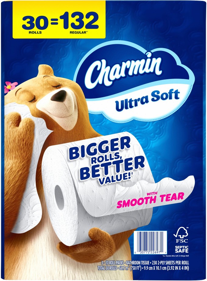 Ultra Soft Toilet Paper, 30 pk./230 sheets per roll