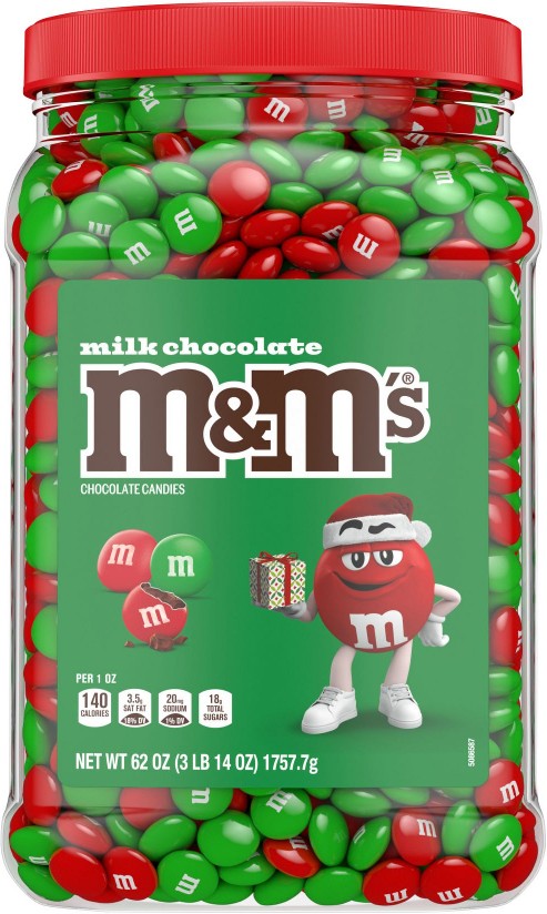 Red and Green Milk Chocolate Christmas Candy, 62 oz.