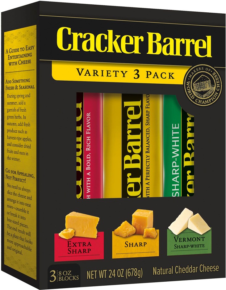 Cheddar Cheese Variety Pack, 3 pk./8 oz.