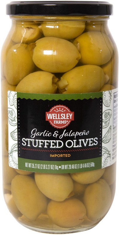 Garlic & Jalapeno Stuffed Olives, 35.27 oz.