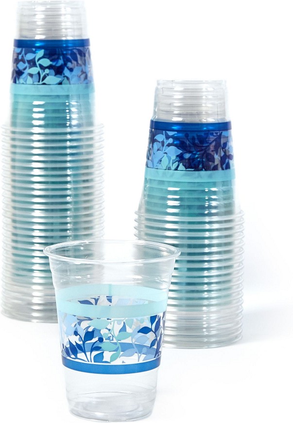 Plastic Cups - Botanical Leaf, 16 oz./120 ct.