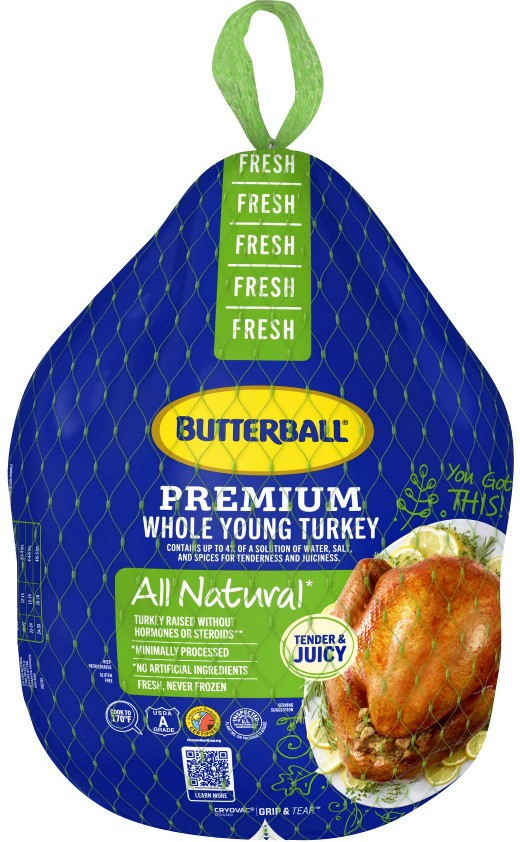 Premium Whole Fresh All Natural Young Turkey, 10-16 lbs. (Limit Of 2)