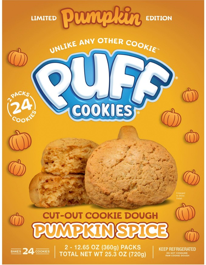 Cookie Dough Cutout Pumpkins, Pumpkin Spice Cookies, Makes 24 Cookies, Ready to Bake, 24 ct.