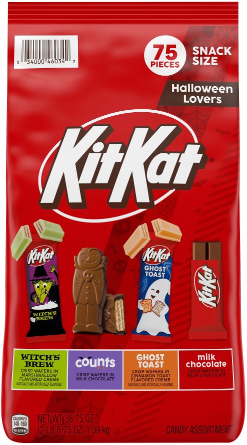 Assorted Flavored Wafer Snack Size, Halloween Candy Bag, 75 ct.
