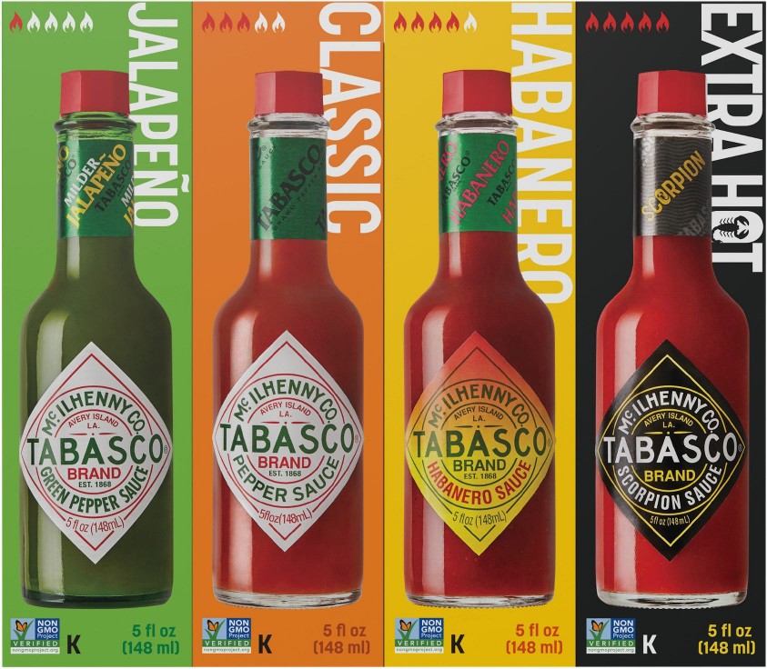Variety Pack, Green Jalapeno, Classic Red, Habanero, Scorpion, 4 pk./5 oz.