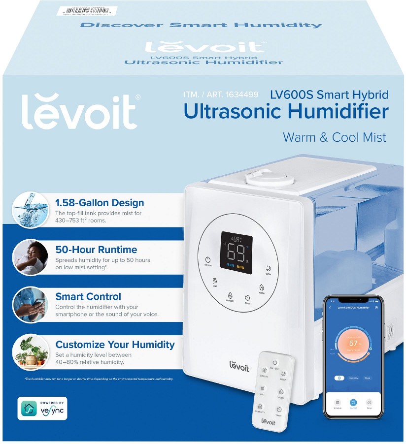 Ultrasonic Warm/Cool Mist 1.58G Humidifier