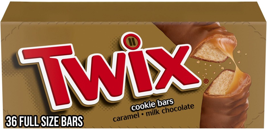 Twix Caramel Cookie Chocolate Candy Bars, Full Size Bulk Pack, 36 ct./1.79 oz.