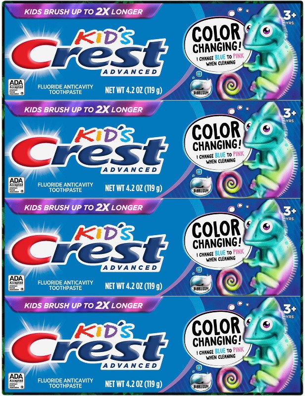 Advanced Kid's Fluoride Toothpaste, Bubblegum Flavor, 4 ct./4.2 oz.