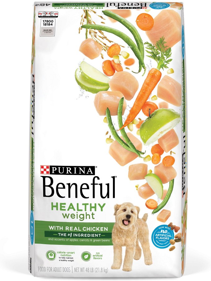 Beneful Healthy Weight Dry Dog Food with Farm-Raised Chicken, 48 lbs.