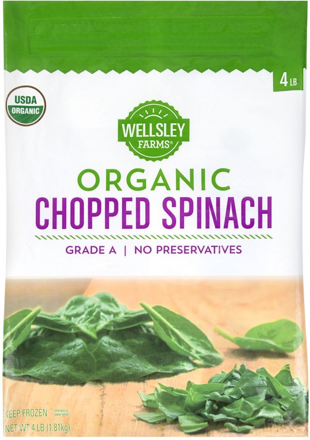 Organic Chopped Spinach, 4 lbs.