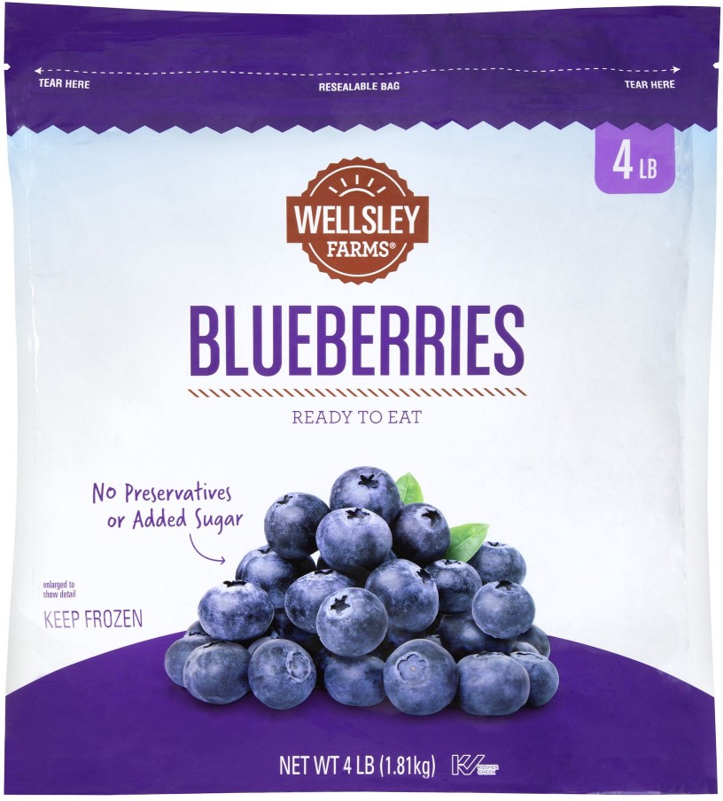 Frozen Whole Blueberries, 4 lbs.
