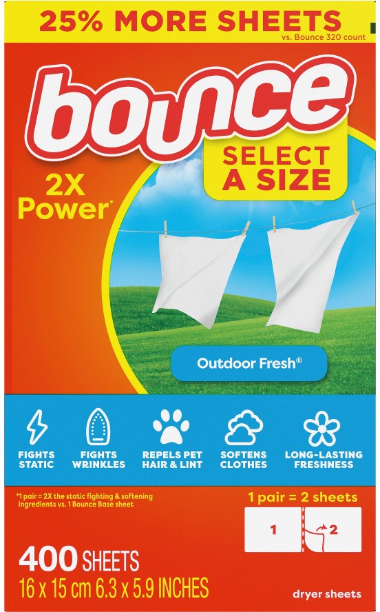Select a Size Dryer Sheets - Outdoor Fresh Scent, 400 ct.
