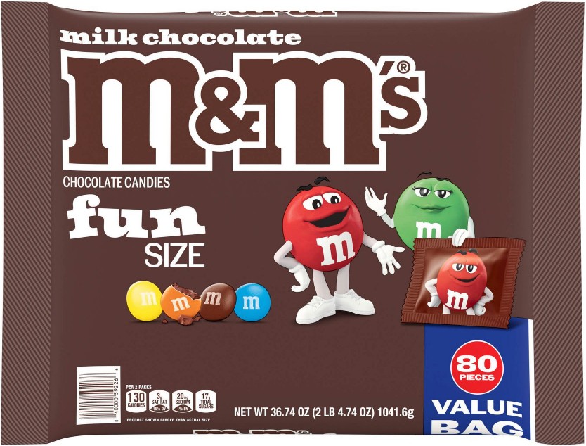 Fun Size Milk Chocolate Halloween Candy, Bulk Bag, 60 ct.
