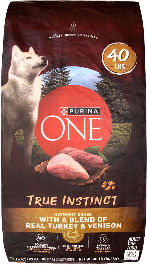 ONE True Instinct Dry Dog Food with Real Turkey & Venison, 40 lbs.