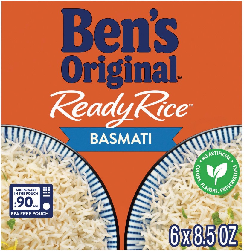 Ready Rice Basmati Rice, Easy Side Dish, Pouches, 6 pk./8.5 oz.