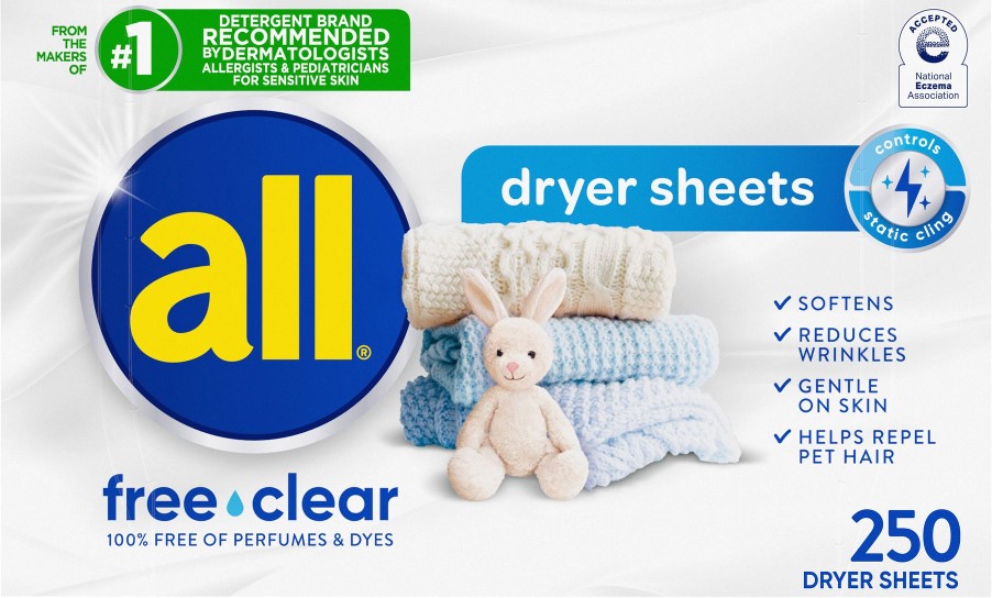 Free & Clear Dryer Sheets, 250 ct.