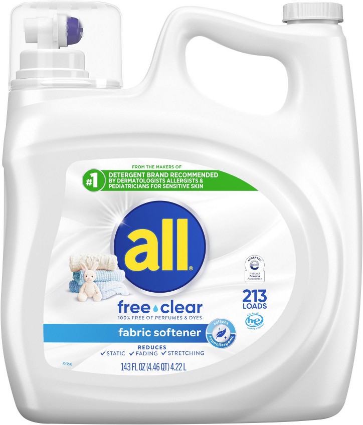 Free & Clear Liquid Fabric Softener, 213 loads/143 fl. oz.