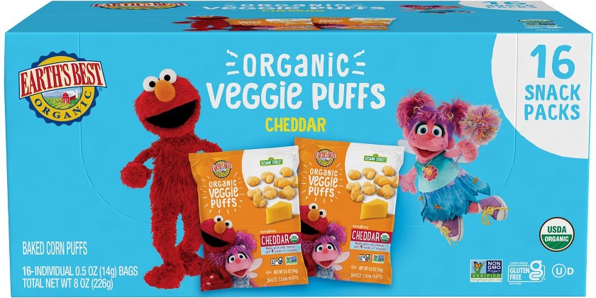 Sesame Street Organic Cheddar Veggie Puffs