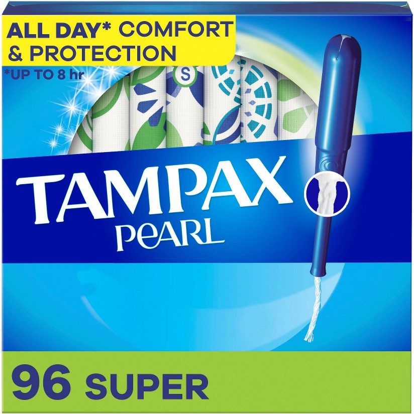 Pearl Super Unscented Tampons, 96 ct.