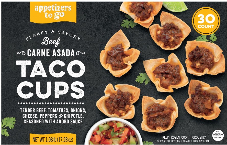 Carne Asada Taco Cups, Frozen, 30 ct.
