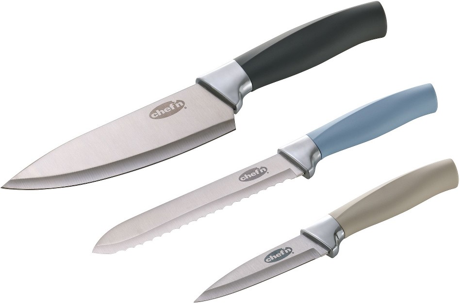 3-Pc. Soft Handle Chef Knife Set