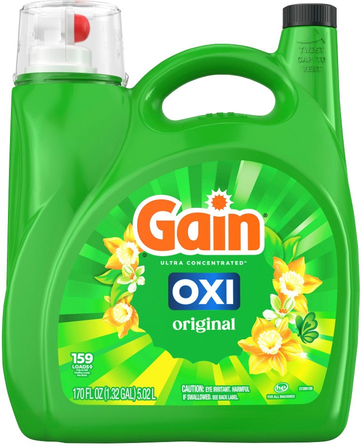 + Oxi Liquid Laundry Detergent, 159 loads/170 fl. oz. - Original Scent