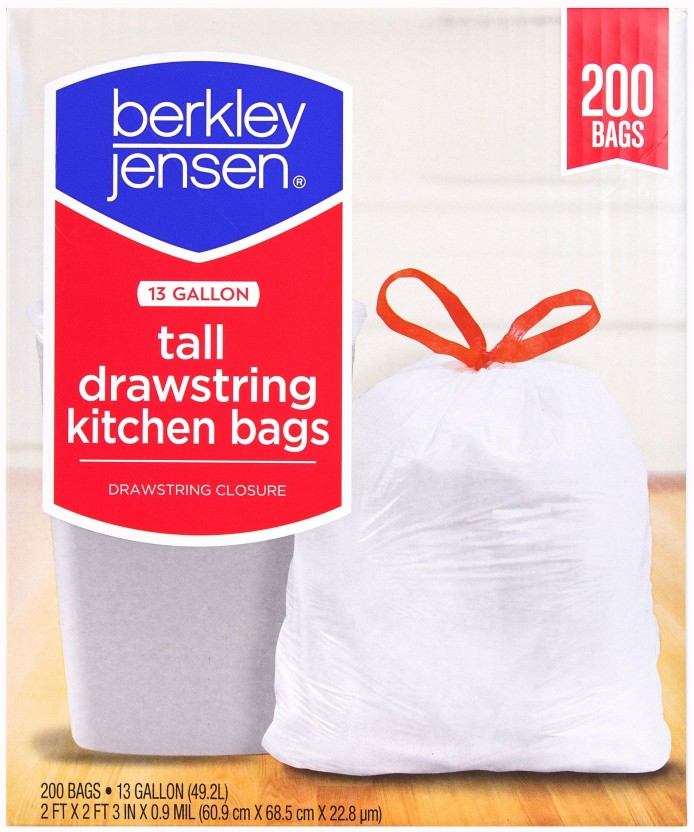 13-Gal. Drawstring Tall Kitchen Bags, 200 ct.