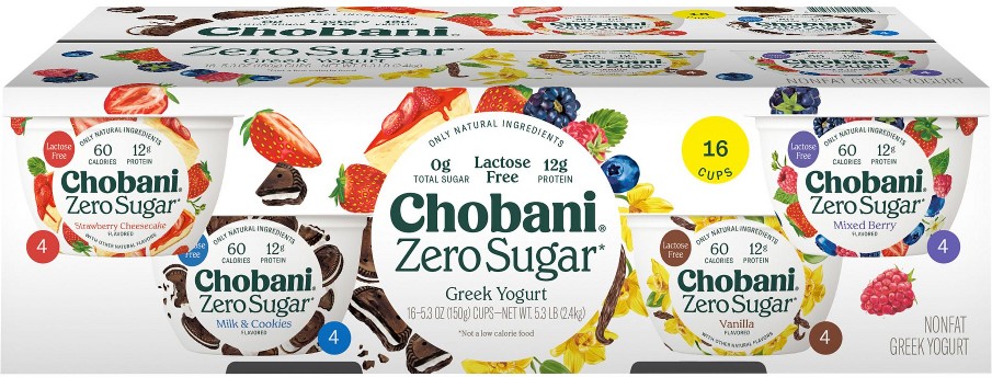 Zero Sugar Greek Yogurt Variety Pack, 16 pk./5.3 oz.