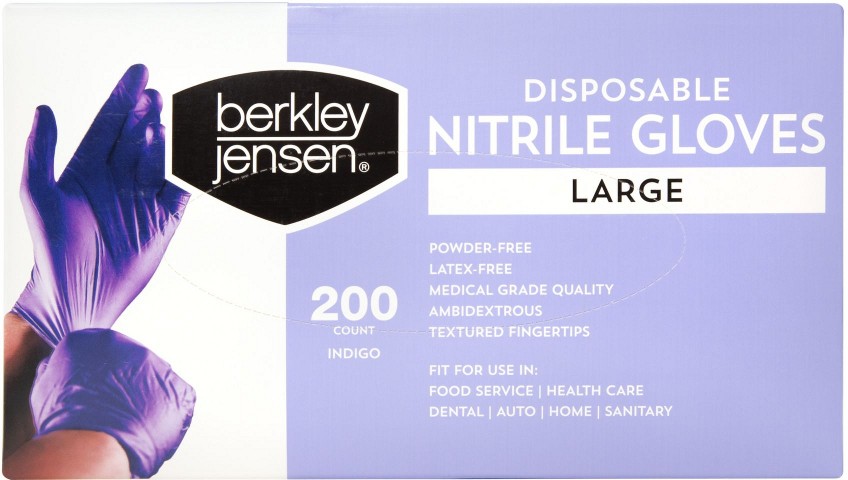 Large Disposable Nitrile Gloves, 200 ct. - Indigo