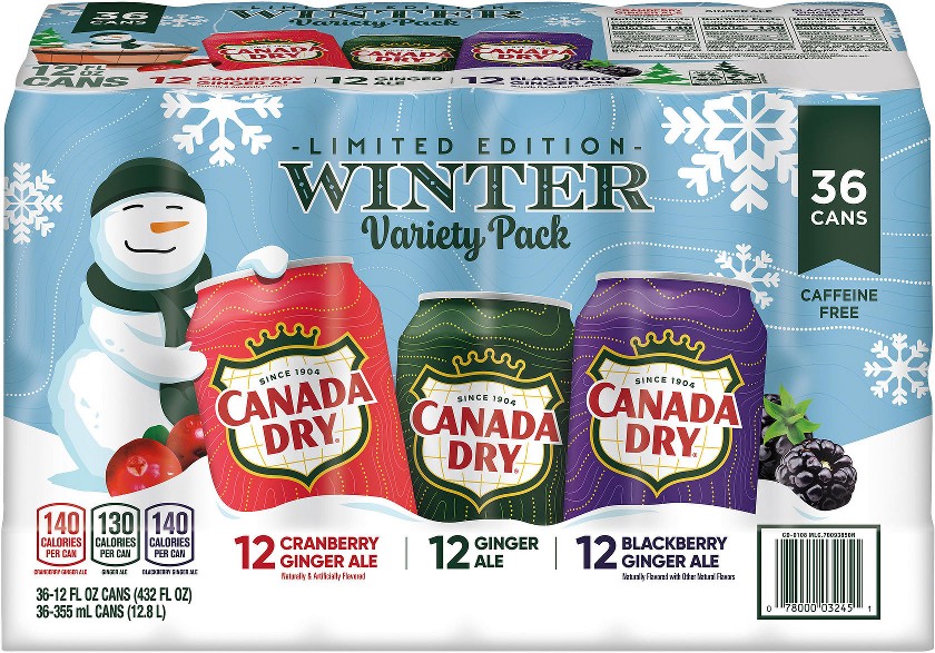 Ginger Ale Winter Variety Pack, 36 pk./12 oz. cans