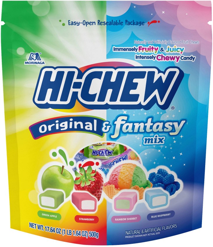 Original & Fantasy Mix, Strawberry, Green Apple, Rainbow Sherbet, Blue Raspberry, 17.64 oz.
