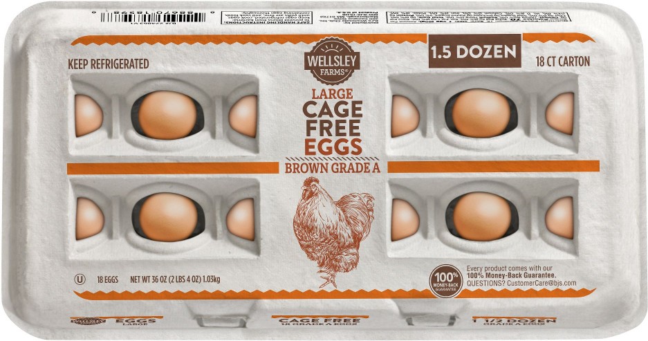 Cage Free Large Brown Eggs, 18 ct.