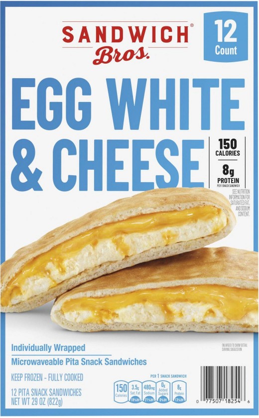 Egg White and Cheese Sandwich, Frozen, 12 pk.