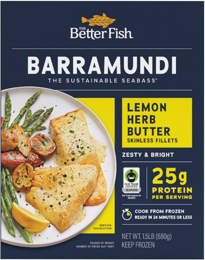 Lemon Herb Butter Barramundi, Frozen, 1.5 lbs.
