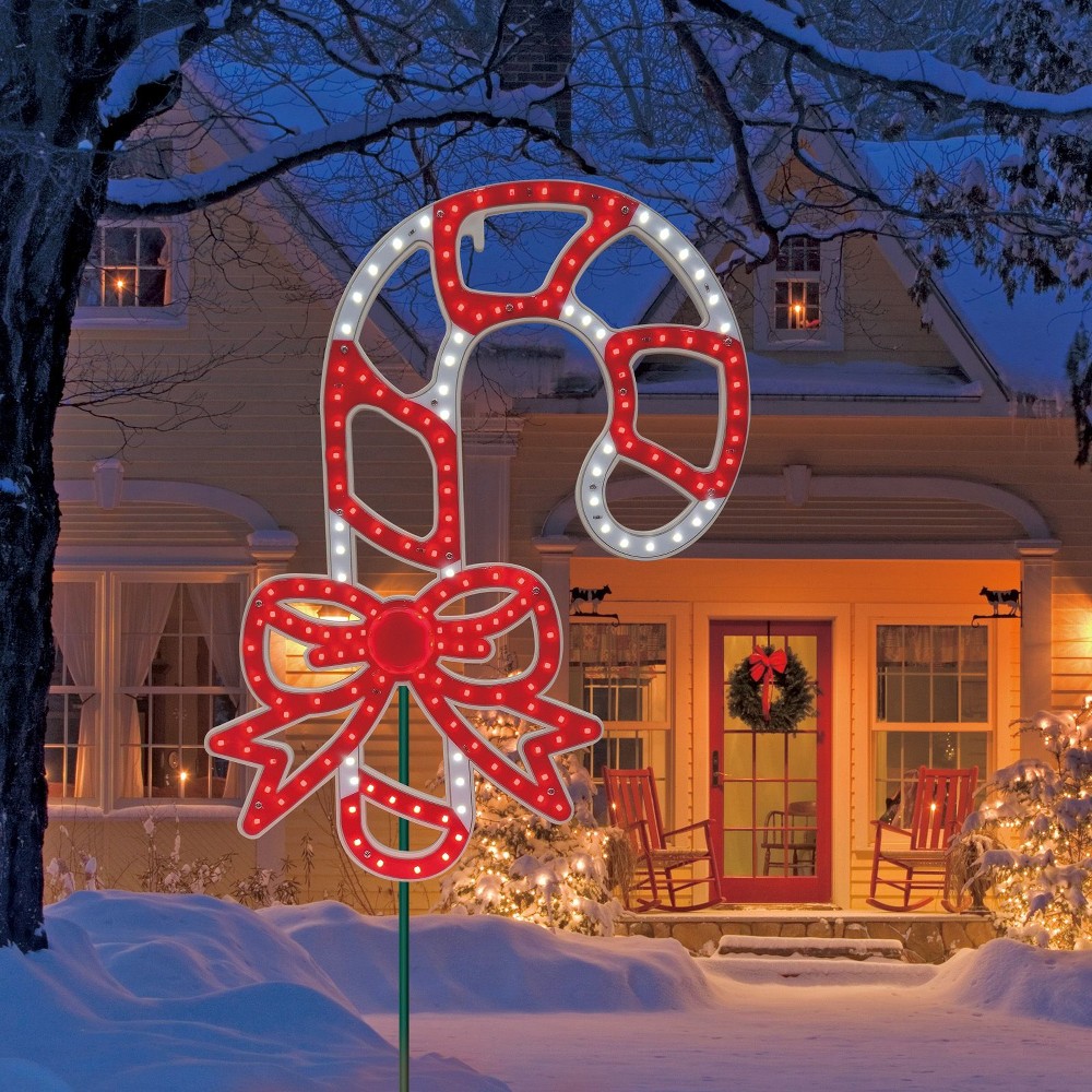16" Hi-Vibrant Candy Cane With Bow