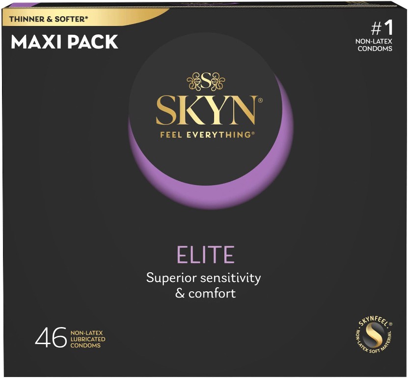 Elite Non-Latex Lubricated Condoms, 46 ct.