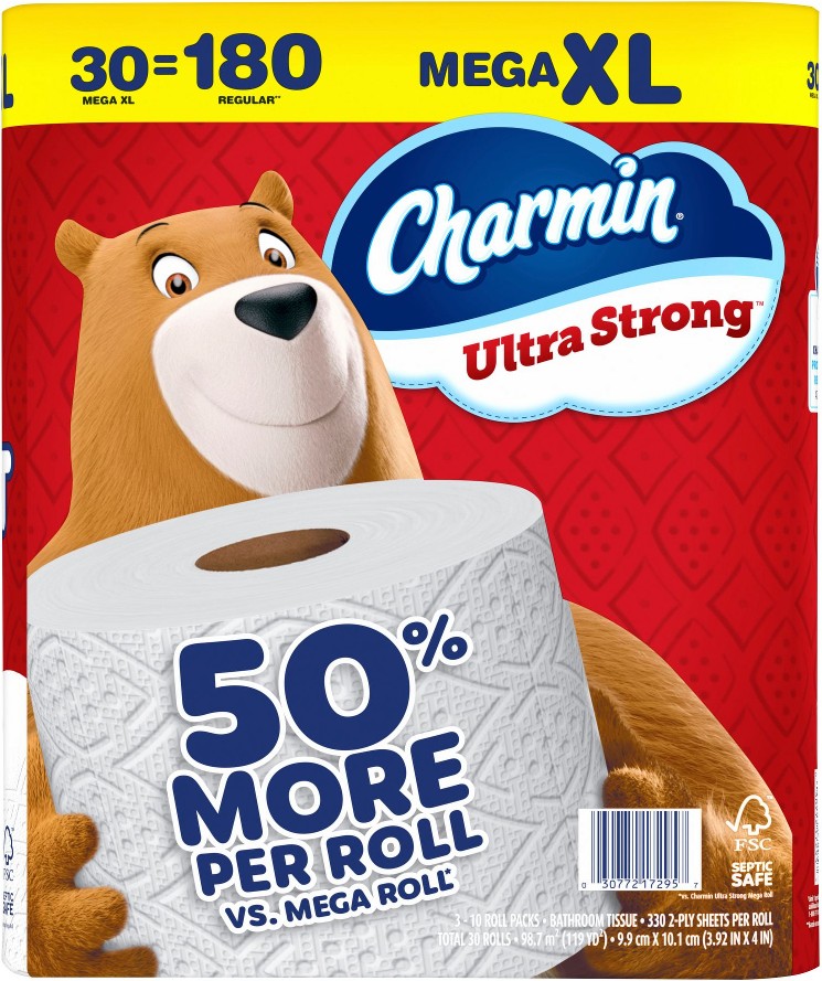 Ultra Strong Mega XL Toilet Paper, 30 ct./330 sheets per roll