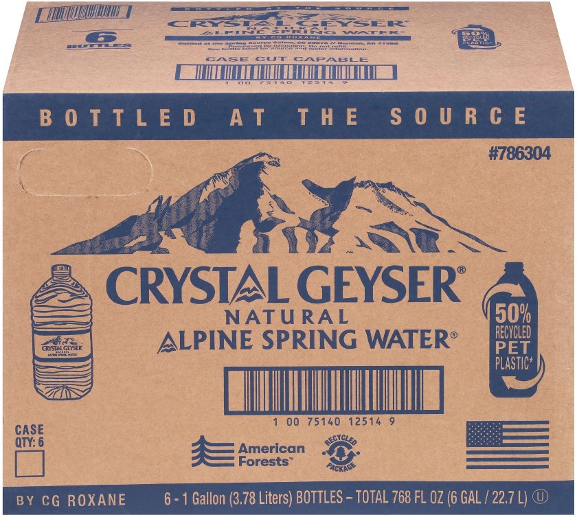 Natural Alpine Spring Water, 6 pk./1 gallon