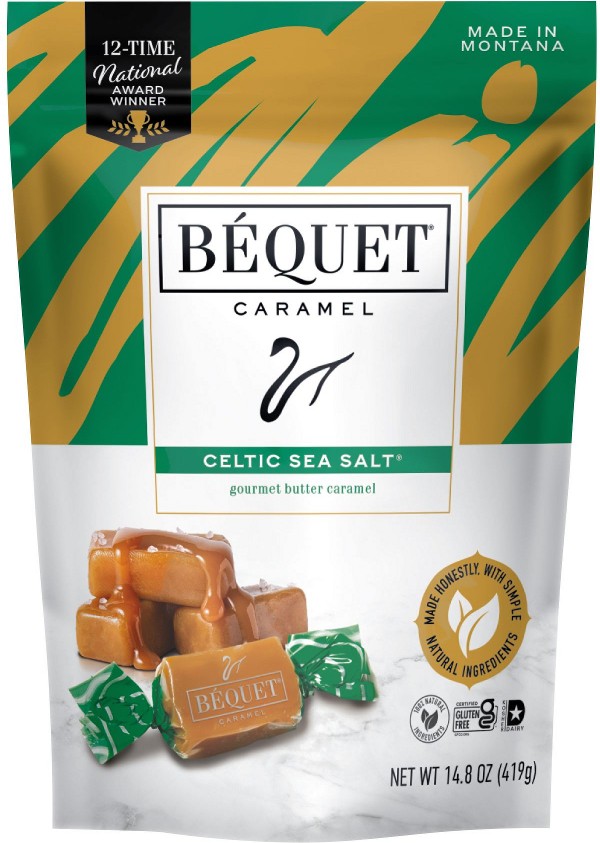 Caramel Celtic Sea Salt, Resealable Pouch, Individually Wrapped, 14.8 oz.