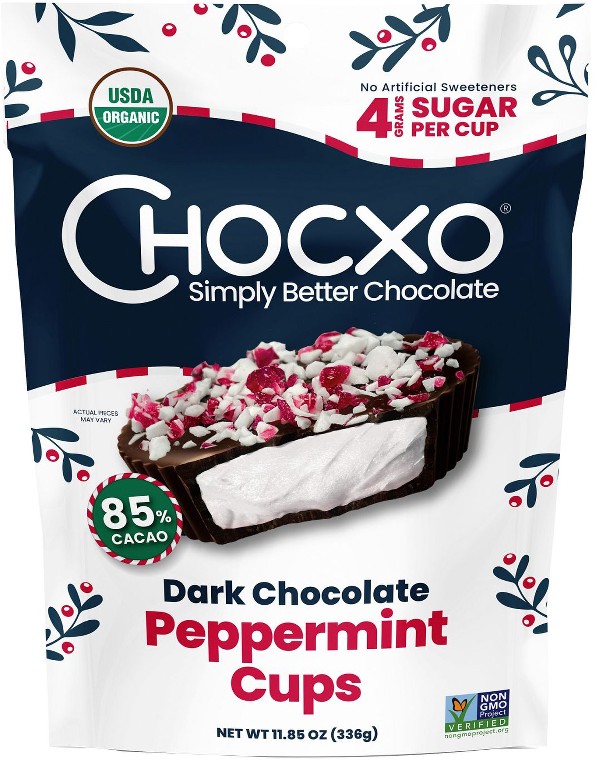 Organic Dark Chocolate Peppermint Cups, 11.85 oz.