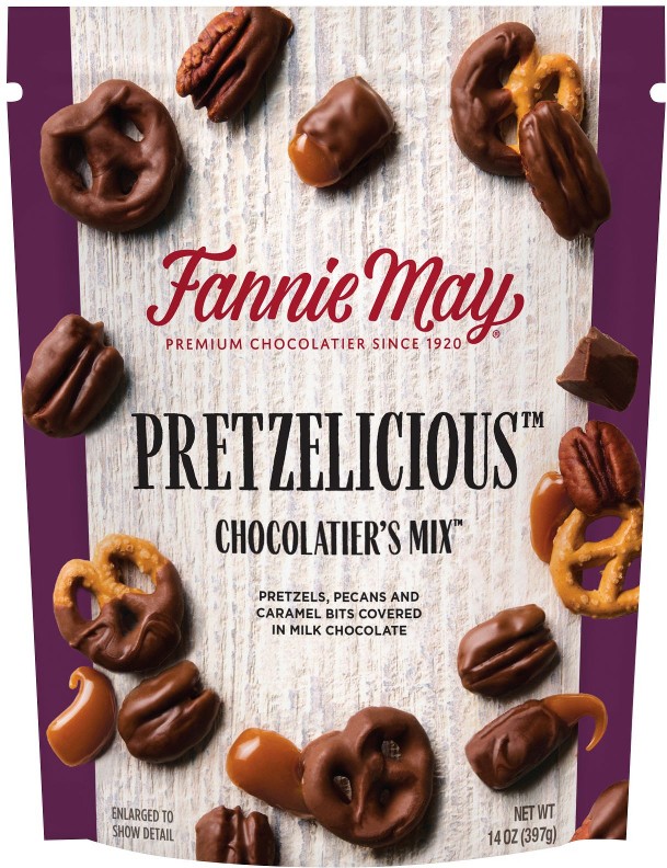 Pretzelicious Milk Chocolate Snack Mix, With Pecans, Caramel, 14 oz.