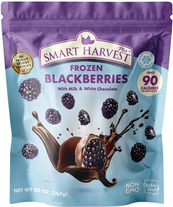 White & Milk Chocolate Covered Frozen Blackberries, 20 oz.