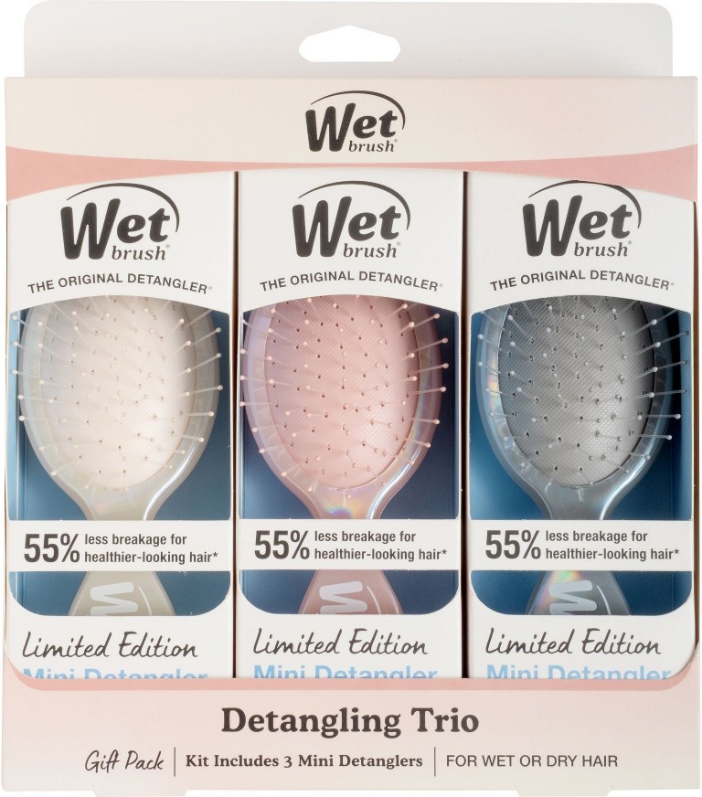 Iridescence Icon Mini Detangler Brush, 3 ct.