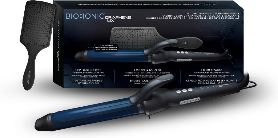 Graphene MX Long Barrel Curling Iron 1.25" with Brush